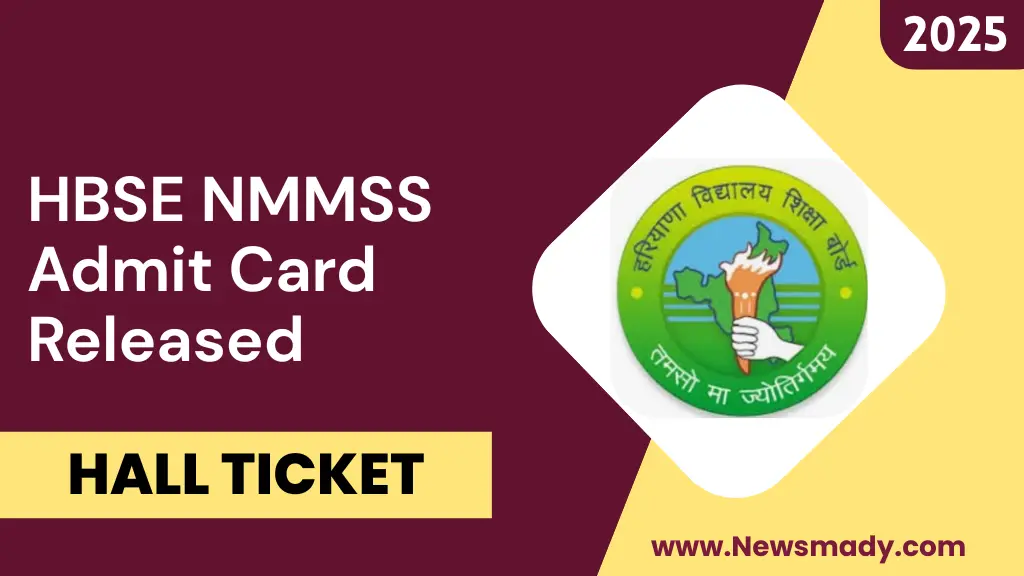 HBSE NMMSS Admit Card Released