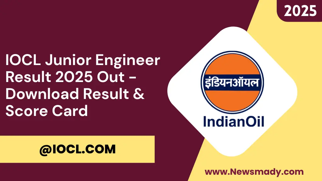 IOCL Junior Engineer Result 2025 Out